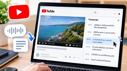 วิธีถอดเสียงในวิดีโอ YouTube ให้ออกมาเป็นตัวหนังสือ ทำได้ง่าย ไม่ต้องนั่งพิมพ์เอง