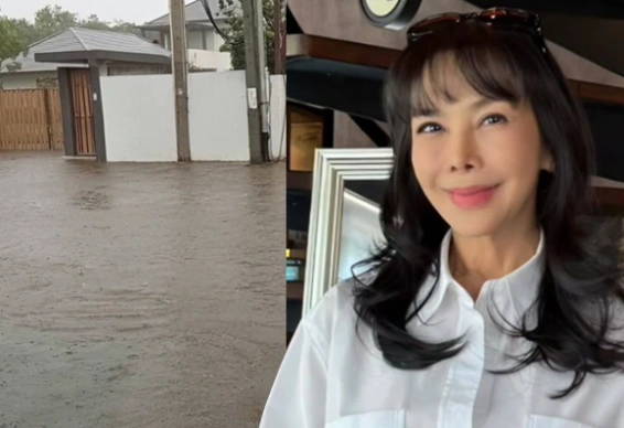 ตั๊ก มยุรา เผยสภาพบ้านในย่านเสรีไทย หลังเจอน้ำท่วมหนัก