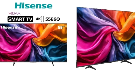 Hisense 55E6Q สมาร์ตทีวี 55 นิ้ว 4K รีโมตสั่งงานด้วยเสียง ราคาหลักพัน