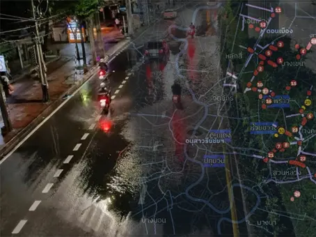 ไขคำตอบ ฝนถล่มกรุงเทพฯ แต่ฝั่งธนฯ แทบไม่ท่วม เกิดจากอะไร - สาเหตุที่บางจุดอ่วมหนัก