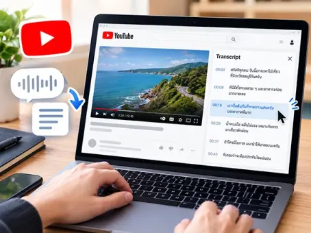 วิธีถอดเสียงในวิดีโอ YouTube ให้ออกมาเป็นตัวหนังสือ ทำได้ง่าย ไม่ต้องนั่งพิมพ์เอง